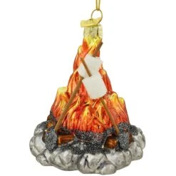 Campfire 3 Inch Glass Ornament