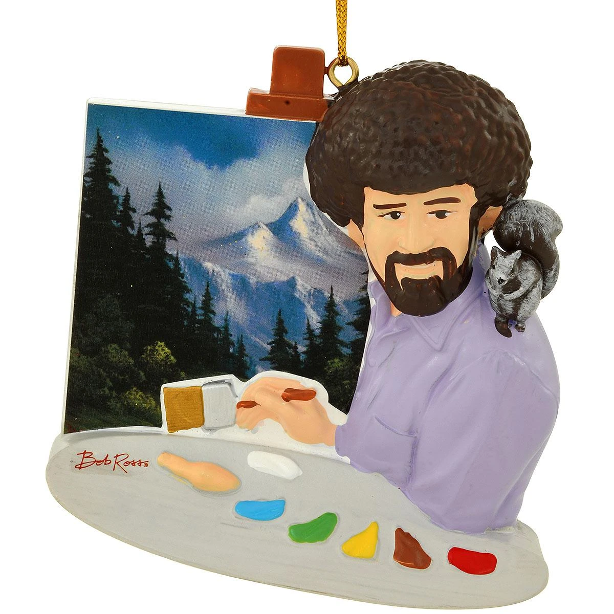 Personalized Bob Ross Painting Landscape Resin Ornament 4 Personalized Bob Ross Painting Landscape Resin Ornament - Image 2