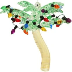 Palm Tree Spun Glass Ornament With Lights