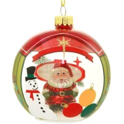 Bronner Glass Globe Ornament With Santa Inside