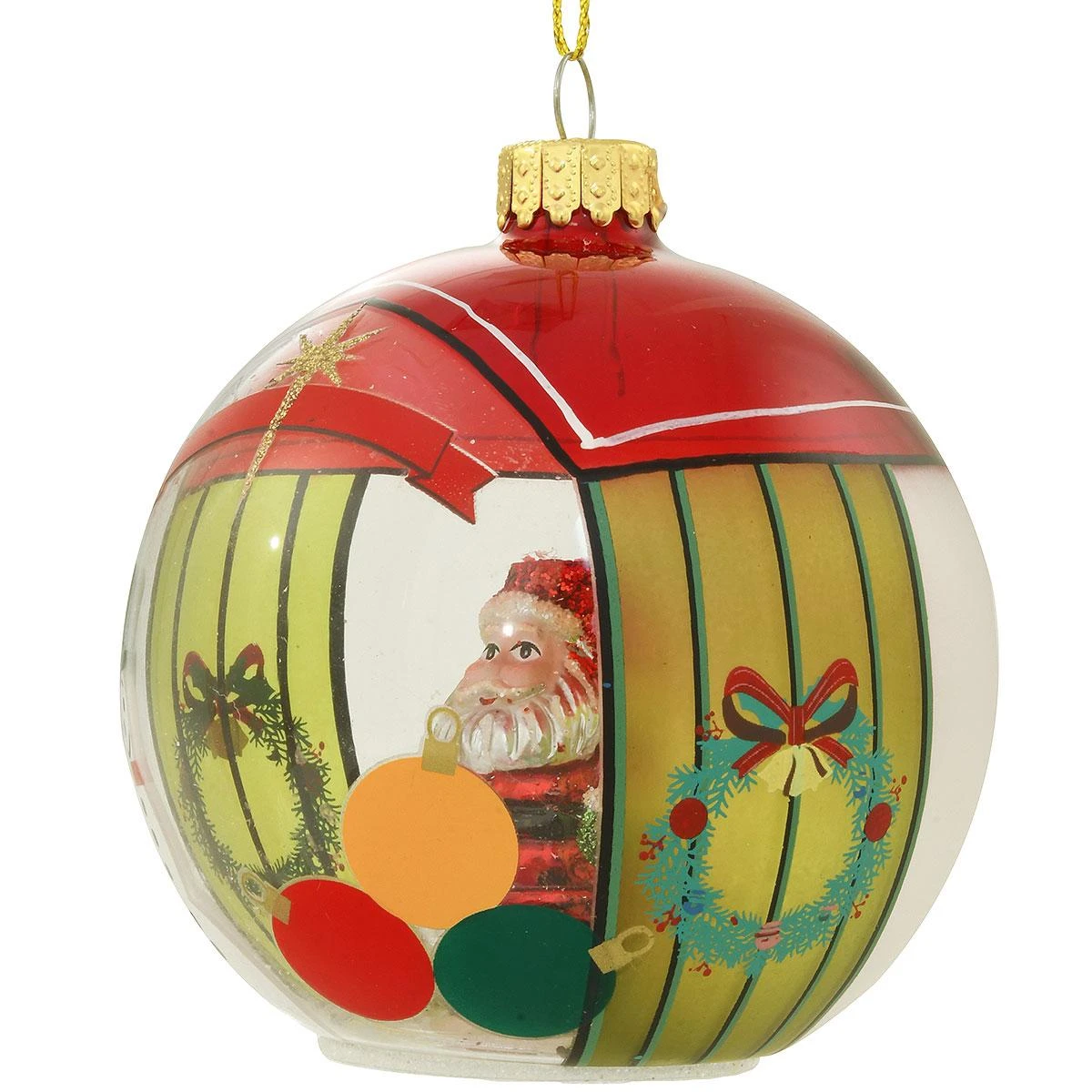 Bronner Glass Globe Ornament With Santa Inside 5 Bronner Glass Globe Ornament With Santa Inside - Image 3
