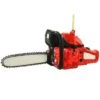 Chainsaw, Red, Silver, Black Glass Ornament