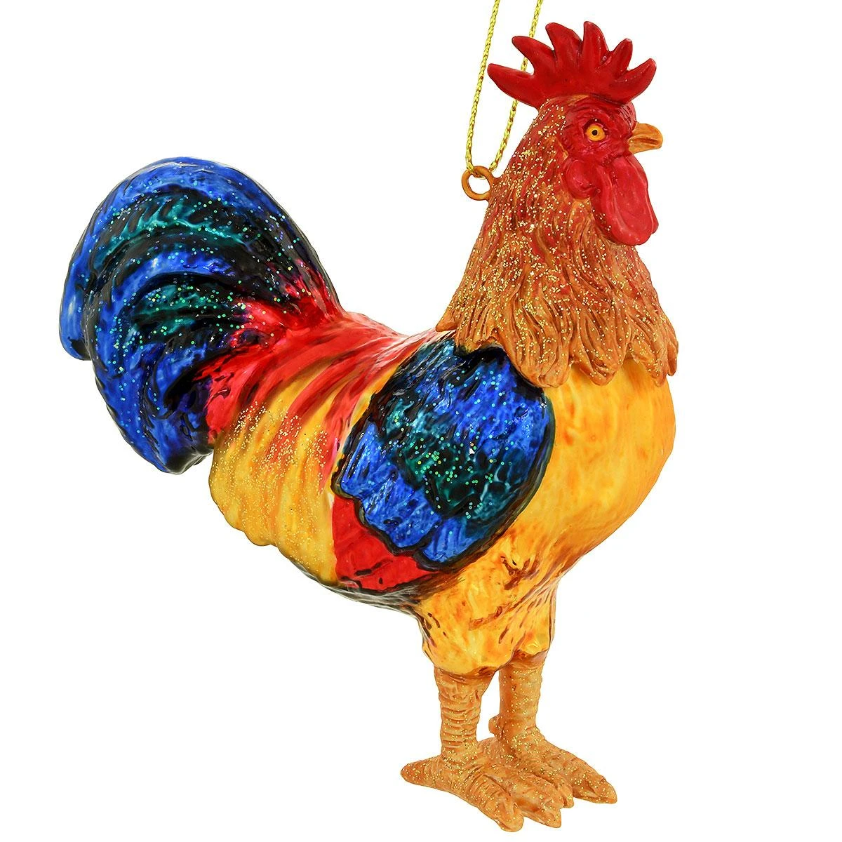 Rooster 5 Inch Glass And Resin Ornament 3 Rooster 5 Inch Glass And Resin Ornament