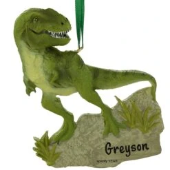 Personalized T-Rex Dinosaur Resin Ornament
