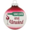 Uncork Unwind Red Wine Glass Ornament -Holiday Decoration Store 1219406 web 1.default