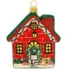 1st Christmas New Home House Shaped Glass Ornament -Holiday Decoration Store 1219960 web 1.default