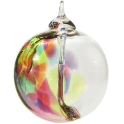 Rainbow Ash Spun Glass Ball Ornament -Holiday Decoration Store 1220480 web 2