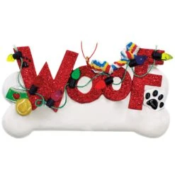 Personalized Woof With Lights Resin Ornament -Holiday Decoration Store 1220781 web 2