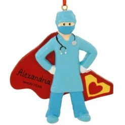 Personalized Super Scrubs Resin Ornament