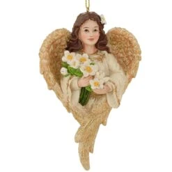 Christmas Angel Rose Ornament