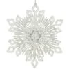 Snowflake White Glitter Plastic 9 Inch Ornament 2 Snowflake White Glitter Plastic 9 Inch Ornament -Holiday Decoration Store 1240705 web 1.default