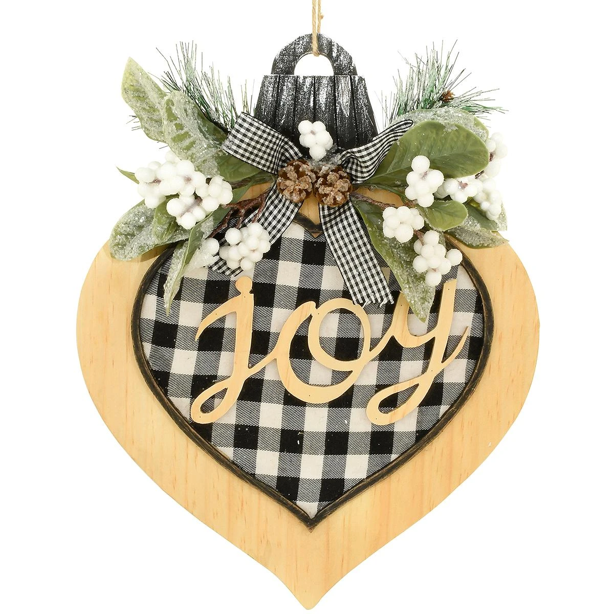 Joy Buffalo Plaid Wall Hanging 3 Joy Buffalo Plaid Wall Hanging