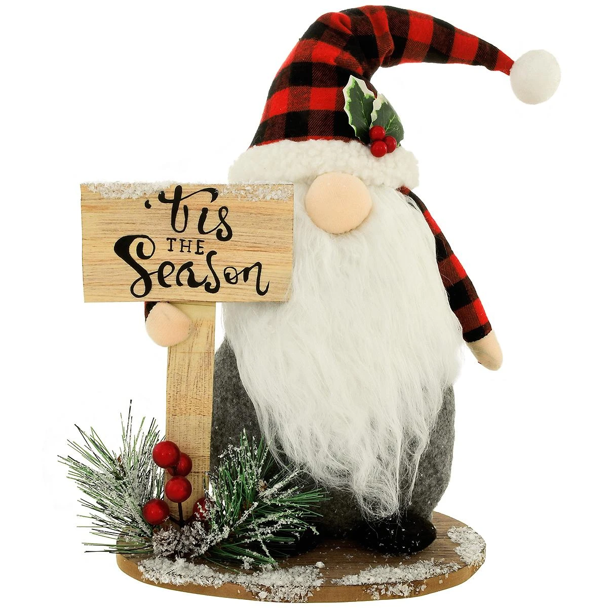 'Tis The Season Gnome, Buffalo Plaid 3 'Tis The Season Gnome, Buffalo Plaid