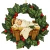 Baby Jesus In Holly Boughs Resin Ornament -Holiday Decoration Store 1243133 web 1.default