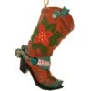 Cowboy Boot With Poinsettias Resin Ornament -Holiday Decoration Store 1243439 web 1.default