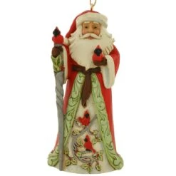 Santa With Cardinals Jim Shore Ornament