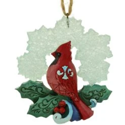 Cardinal Snowflake Wonderland Jim Shore Ornament