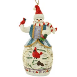 Snowman With Cardinal Jim Shore Ornament