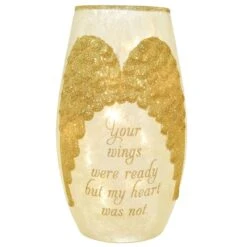 Angel Wings Memorial Lighted Vase Lamp