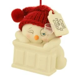 Call Me A Cab Snowpinion Ornament