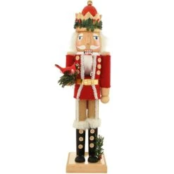 Nutcracker With Cardinal, 15 Inch