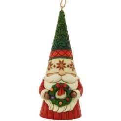 Gnome Holding Wreath Jim Shore Ornament