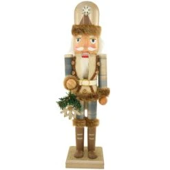 Wooden Rustic Glam Nutcracker 15 Inch