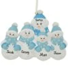 Personalized Snowman Group Of 5 Resin Ornament -Holiday Decoration Store 1260135 web 1.default