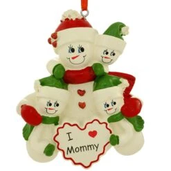 Personalized I Love Mommy With 3 Children Resin Ornament 7 Personalized I Love Mommy With 3 Children Resin Ornament -Holiday Decoration Store 1260136 web 3