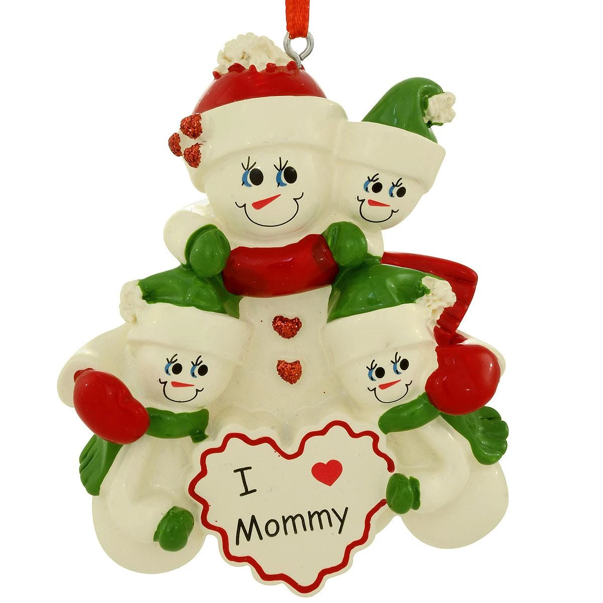 Personalized I Love Mommy With 3 Children Resin Ornament 5 Personalized I Love Mommy With 3 Children Resin Ornament - Image 3