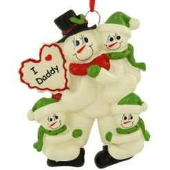 Personalized I Love Daddy With 3 Children Resin Ornament -Holiday Decoration Store 1260137 web 2