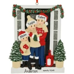 Personalized Farmhouse Family Of 3 Ornament 6 Personalized Farmhouse Family Of 3 Ornament -Holiday Decoration Store 1260238 web 2