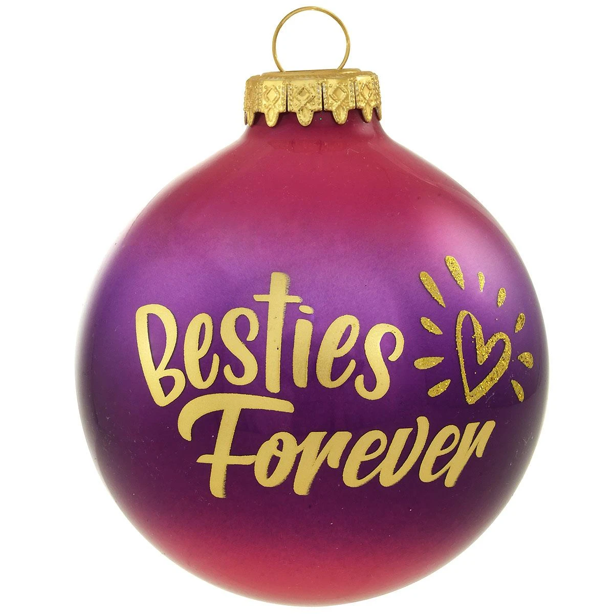 Personalized Besties Forever Glass Ornament 4 Personalized Besties Forever Glass Ornament - Image 2