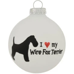Personalized Love My Wire Fox Terrier Glass Ornament -Holiday Decoration Store 1260286 web 2