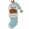 Personalized African American Baby In Stocking Blue Resin Ornament -Holiday Decoration Store 1260300 web 1.default