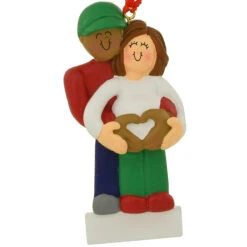 Expecting Biracial Couple, African American Male And Female With Brown Hair -Holiday Decoration Store 1260308 web 3