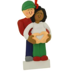 Expecting Biracial Couple, Male And African American Female -Holiday Decoration Store 1260309 web 3