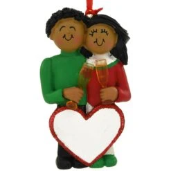 Personalized African American Couple Anniversary Resin Ornament -Holiday Decoration Store 1260312 web 2