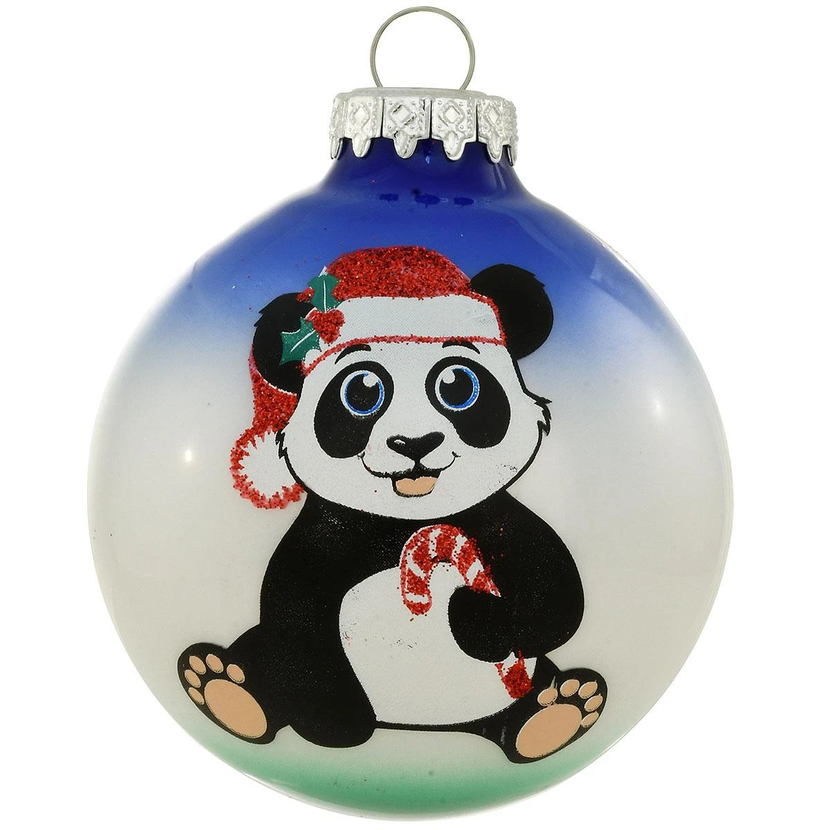 Little Panda Tri-Tone Glass Ornament 3 Little Panda Tri-Tone Glass Ornament
