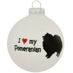 Personalized Love My Pomeranian Glass Ornament -Holiday Decoration Store 1260317 web 2
