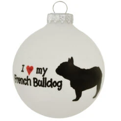 Personalized Love My French Bulldog Glass Ornament -Holiday Decoration Store 1260320 web 2