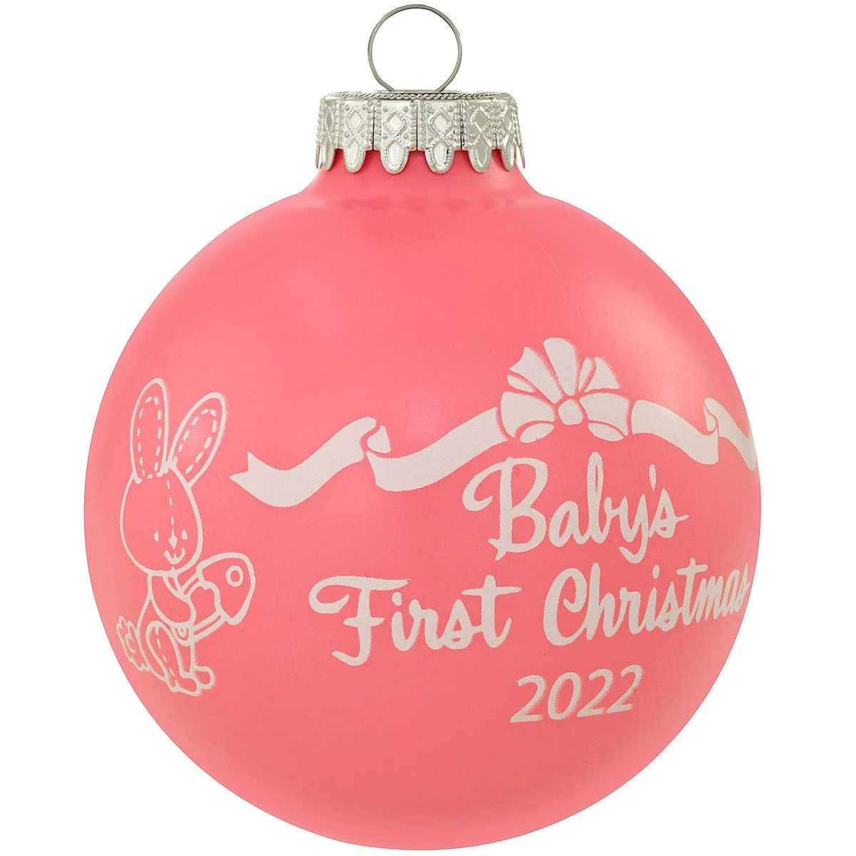 Baby's First Christmas 2022 Pink Glass Ornament 3 Baby's First Christmas 2022 Pink Glass Ornament