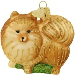 Pomeranian Glass Ornament