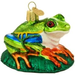 Red-Eyed Tree Frog Glass Ornament
