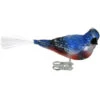 Blue Bird Glass Clip-On Ornament With Spun Glass Tail