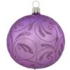 Satin Lavender With Glitter Leaves Glass Ornament -Holiday Decoration Store 1260835 web 1.default