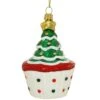 Cupcake With Christmas Tree Ornament