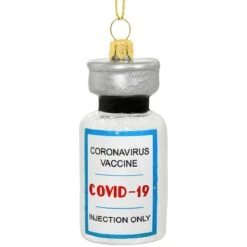 Coronavirus Vaccine Glass Ornament