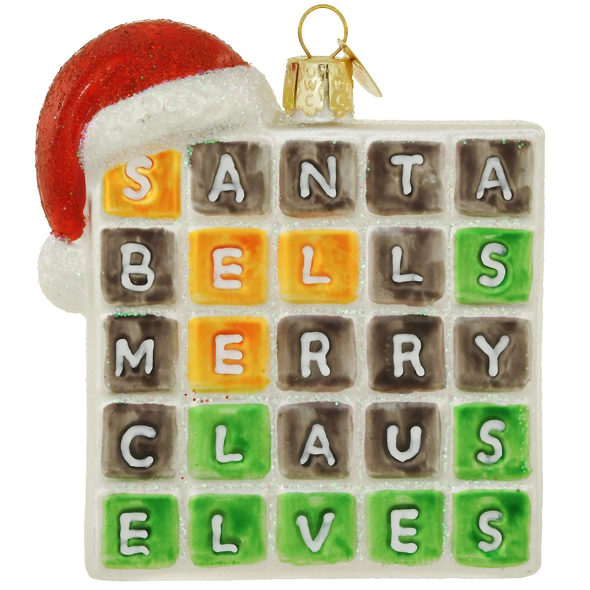 Merry Words Glass Ornament 3 Merry Words Glass Ornament