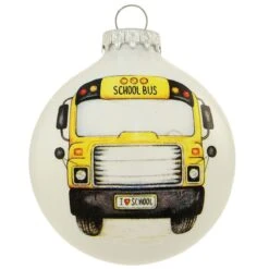 Personalized School Bus 3 Inch Glass Ornament -Holiday Decoration Store 1260988 web 2